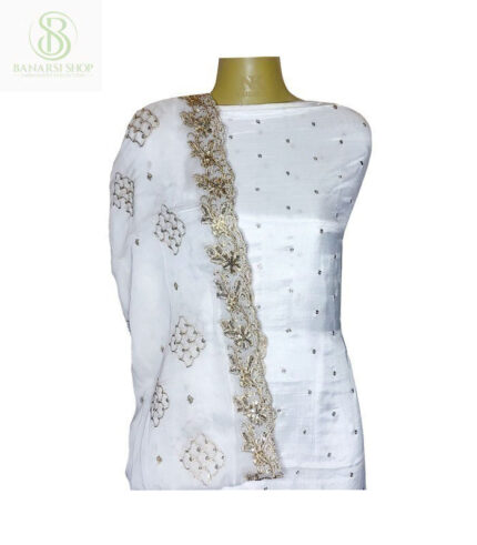 Embroidered 2-Piece Unstitched Suit – Khaddi Net Fabric